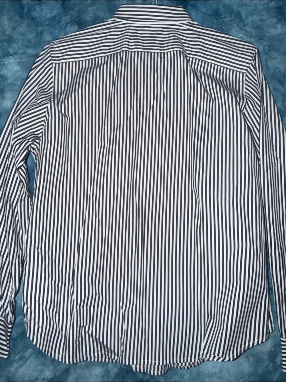 Women’s Ralph Lauren Black and White Striped Button-Down Shirt with Crest - Picture 2 of 9